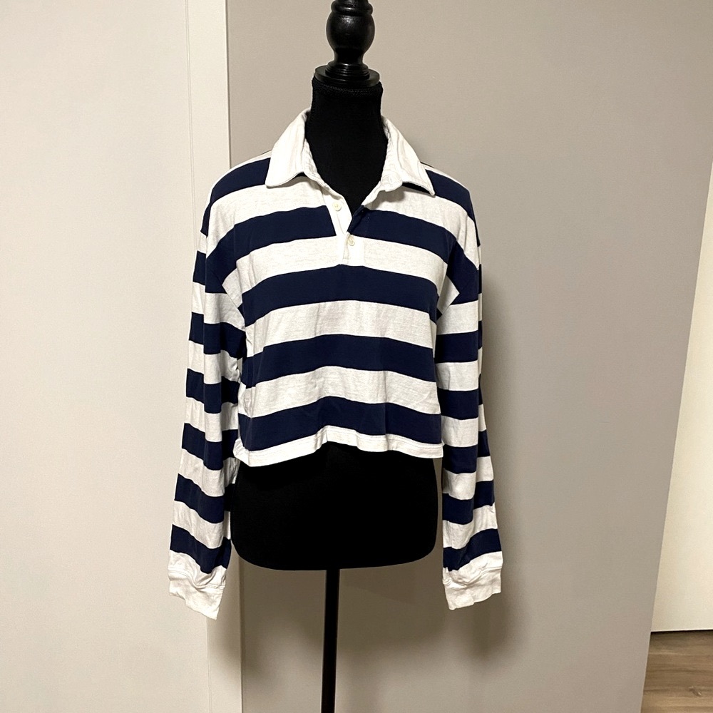 Aritzia Sunday Best Striped Polo